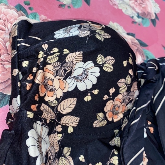 Seafolly halter tankini NEW floral cut out back size 6 US - Picture 3 of 7